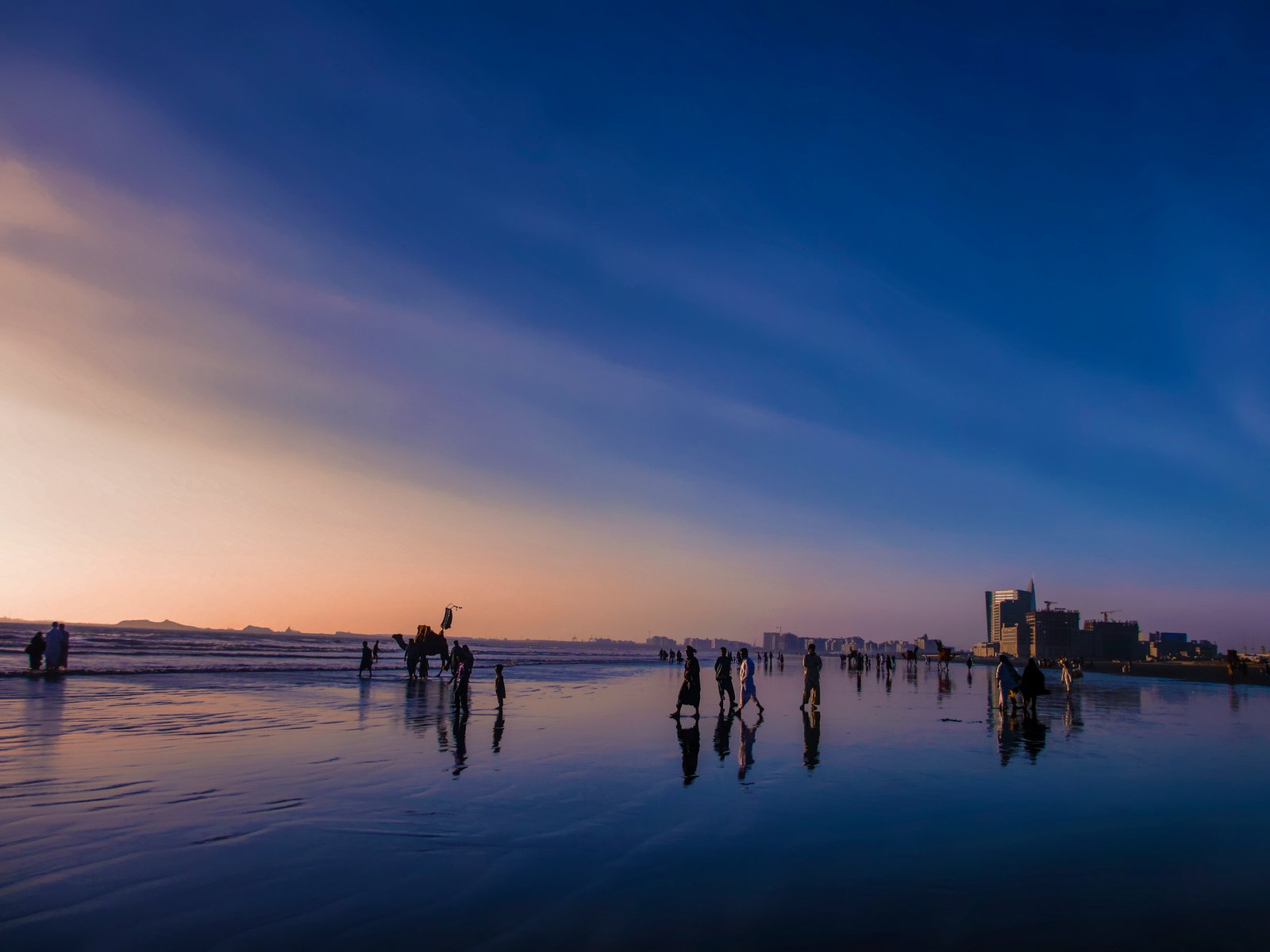 Clifton Beach Karachi Pakistan scenic coastline and sunset